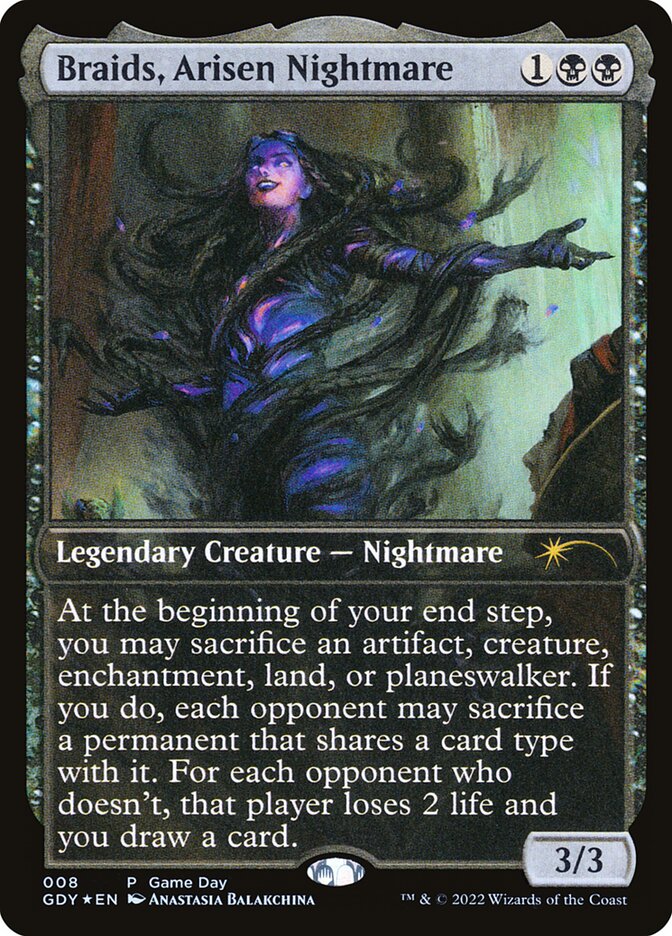 Braids, Arisen Nightmare card front