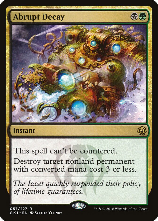 Abrupt Decay card front