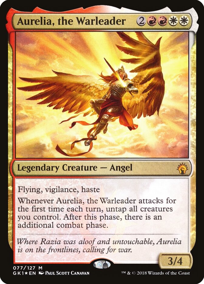 Aurelia, the Warleader card front