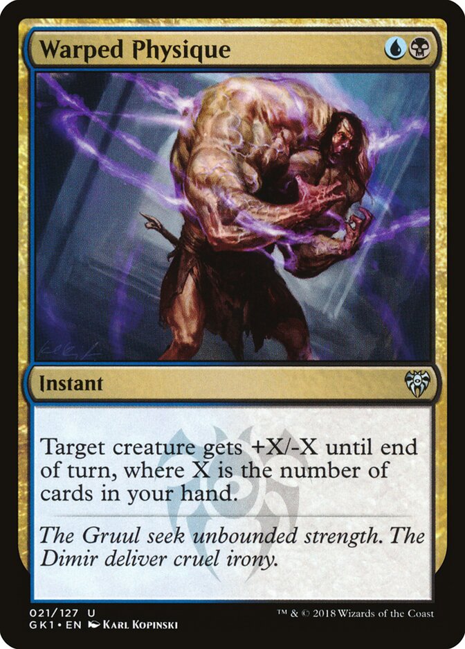 Warped Physique card front