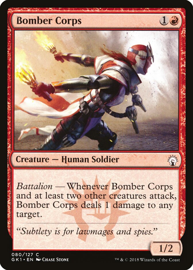 Bomber Corps card front