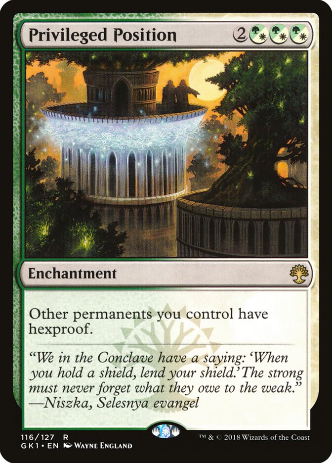 Privileged Position card front