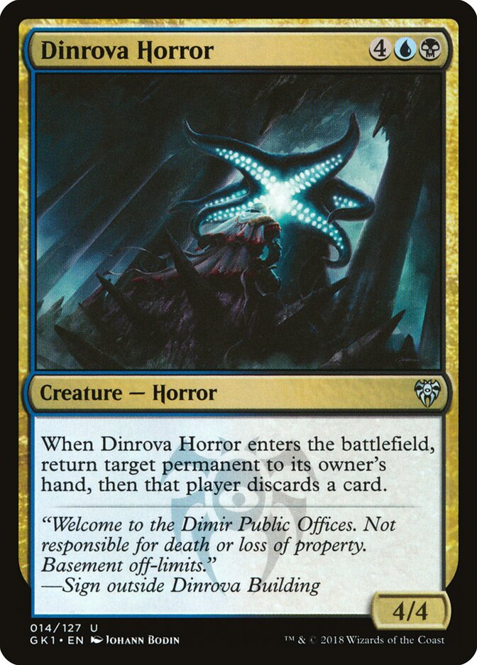 Dinrova Horror card front