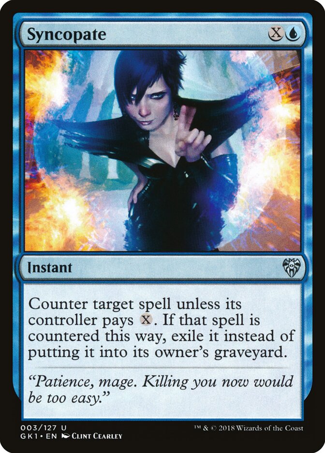 Syncopate card front