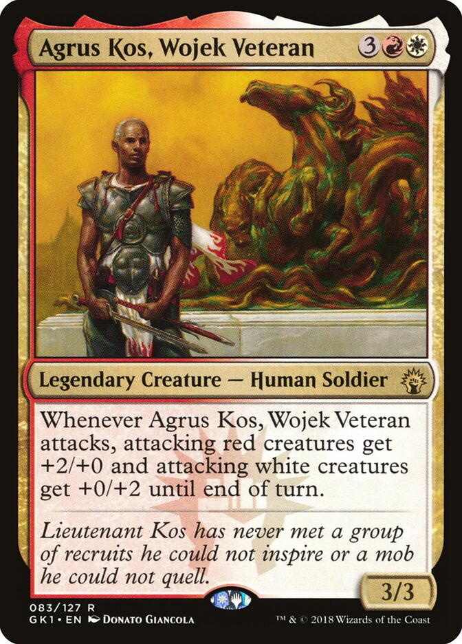 Agrus Kos, Wojek Veteran card front