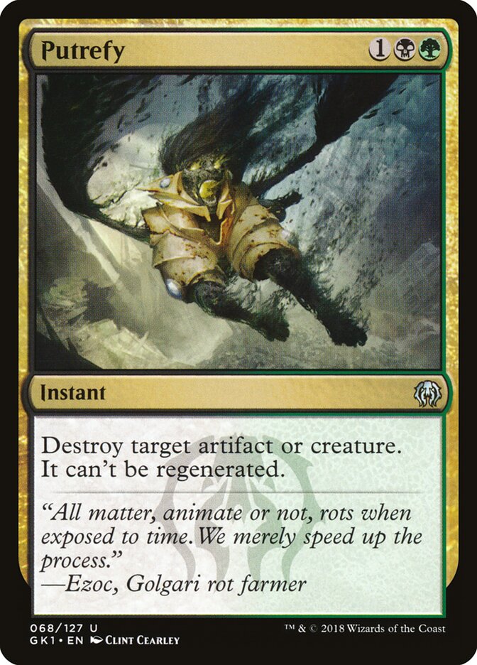 Putrefy card front