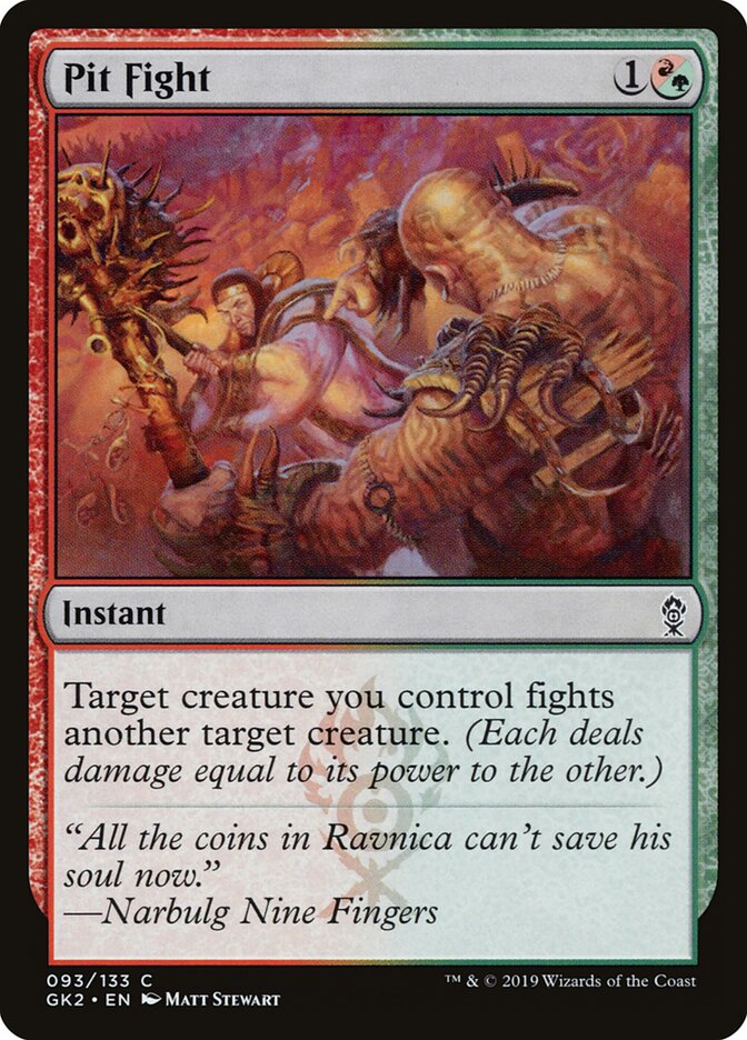 Pit Fight card front