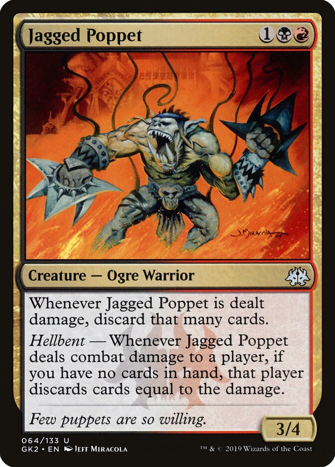 Jagged Poppet card front