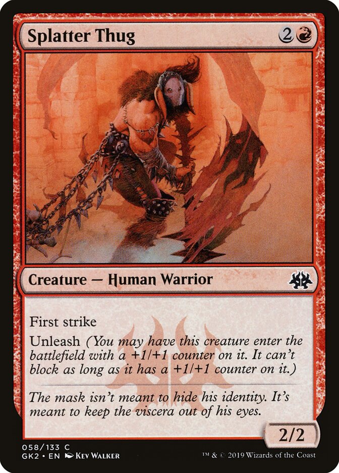Splatter Thug card front