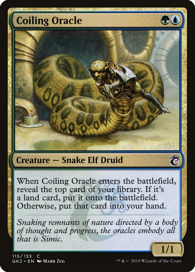 Coiling Oracle card front