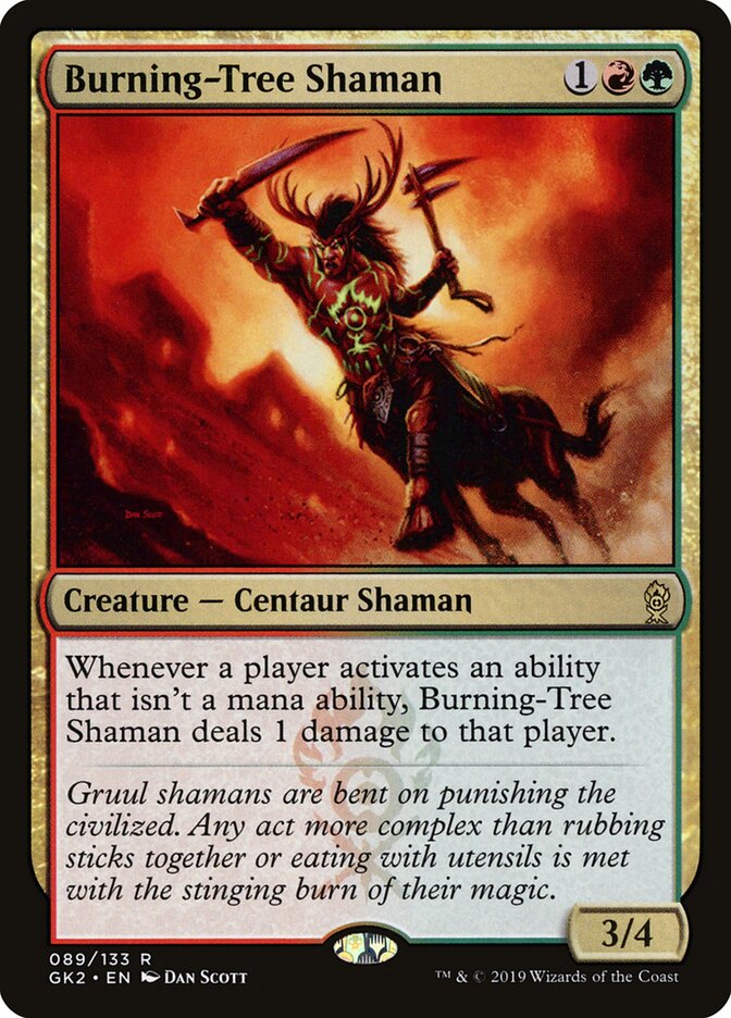 Burning-Tree Shaman card front