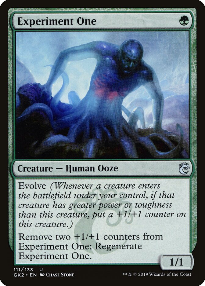 Experiment One card front