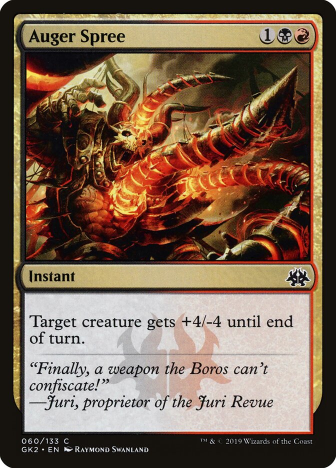Auger Spree card front