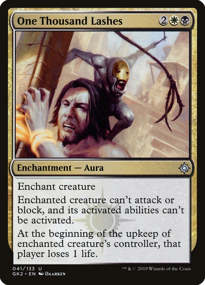 One Thousand Lashes card front