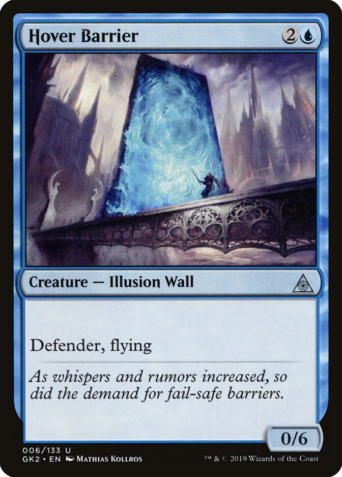 Hover Barrier card front