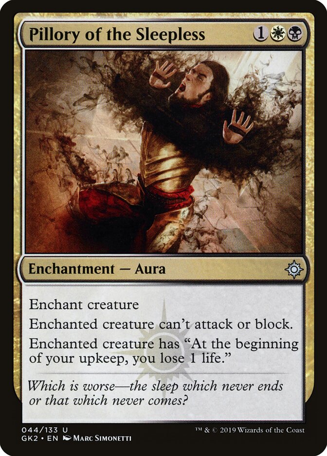 Pillory of the Sleepless card front