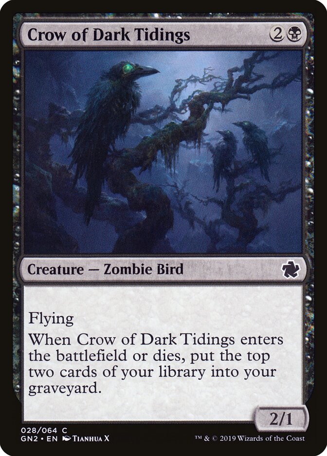 Crow of Dark Tidings card front
