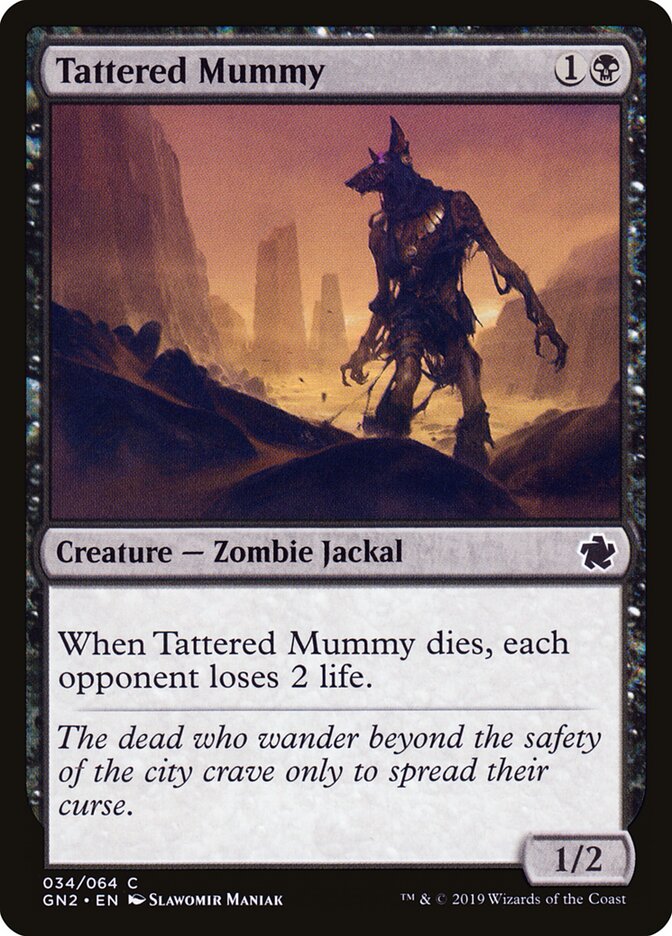 Tattered Mummy card front