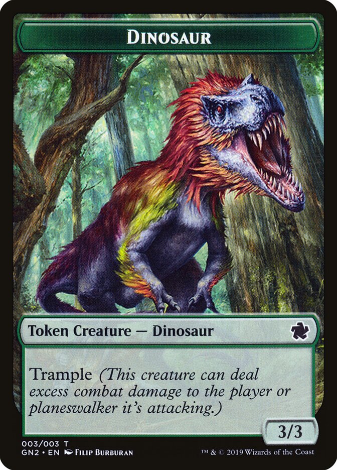 Dinosaur card front