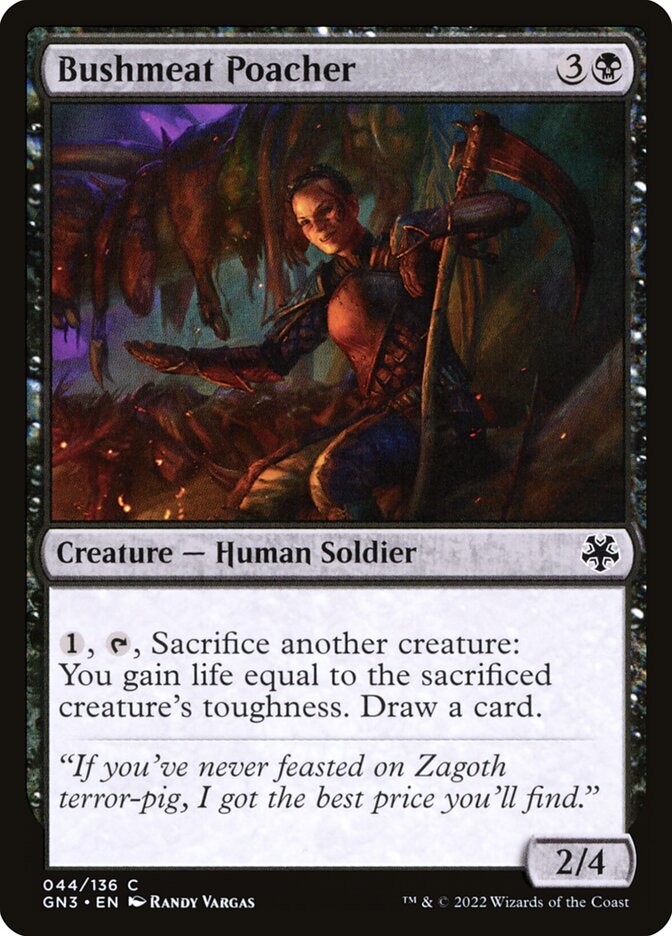 Bushmeat Poacher card front