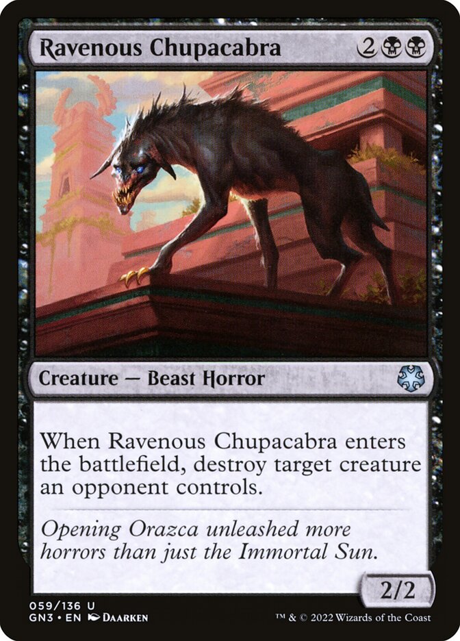 Ravenous Chupacabra card front