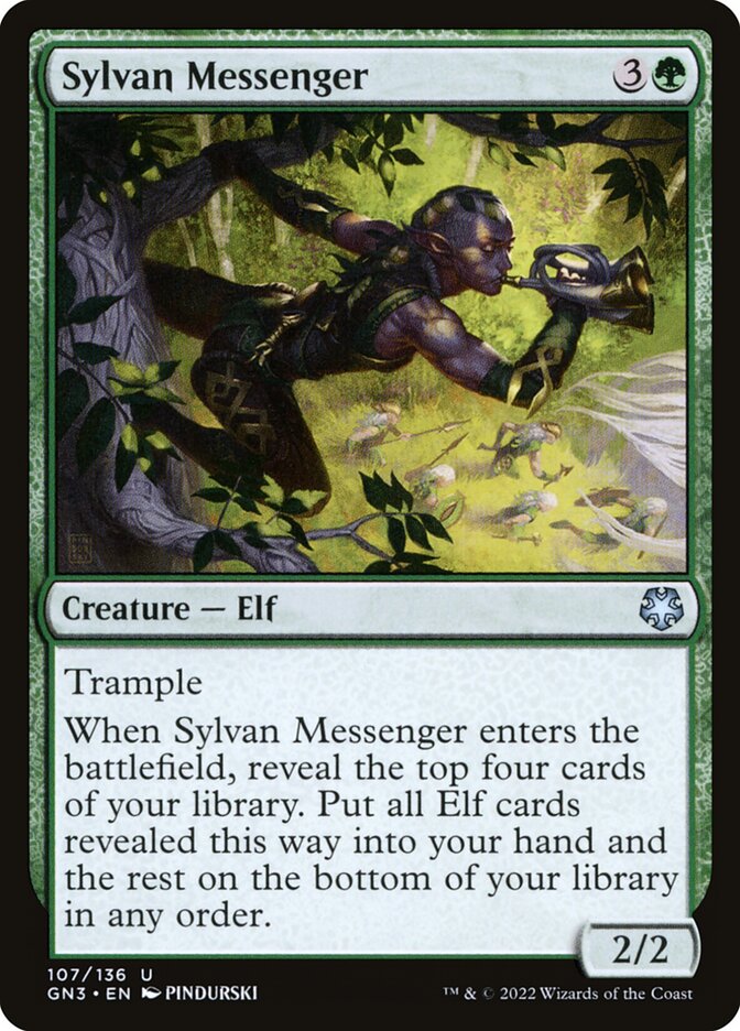 Sylvan Messenger card front