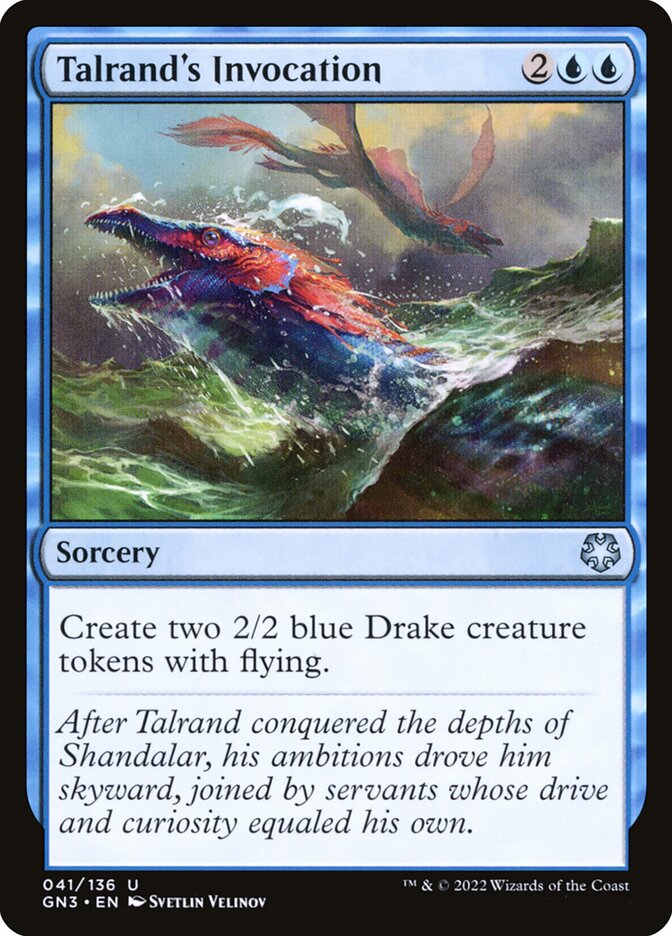 Talrand's Invocation card front
