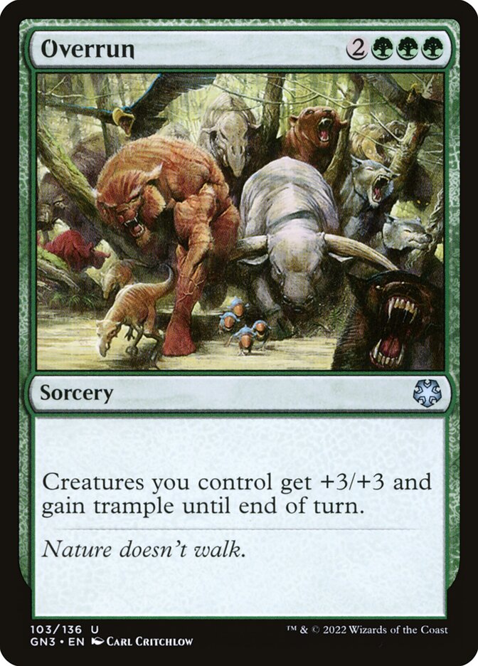 Overrun card front