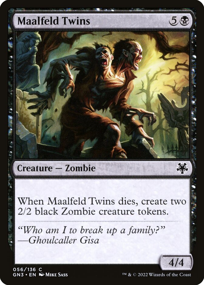 Maalfeld Twins card front