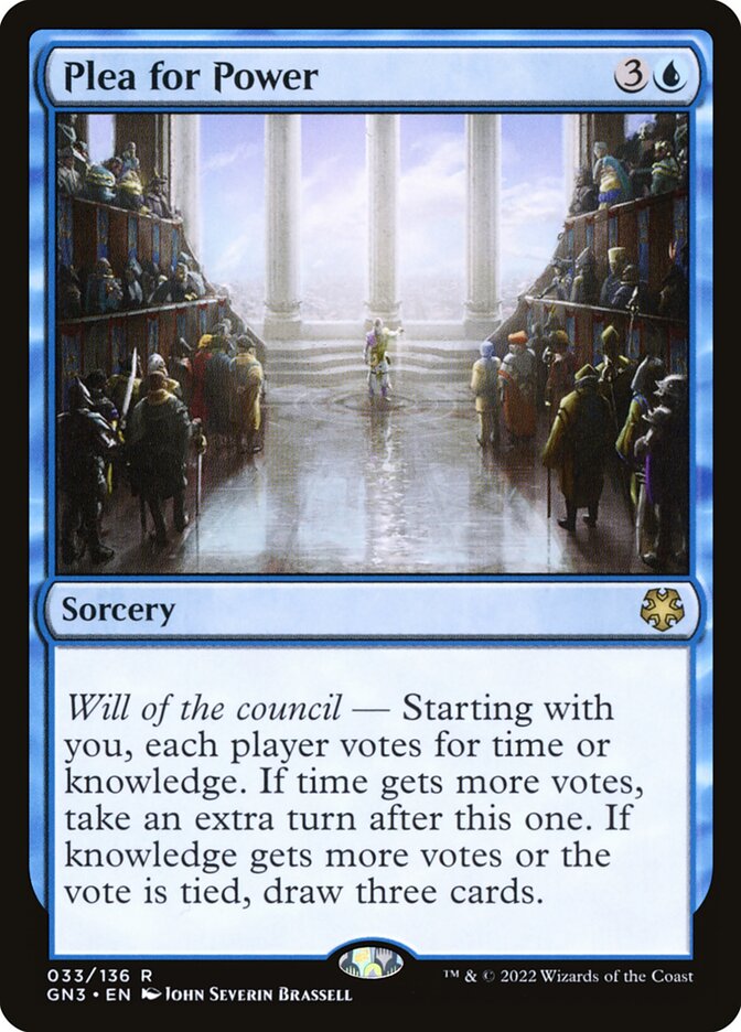 Plea for Power card front