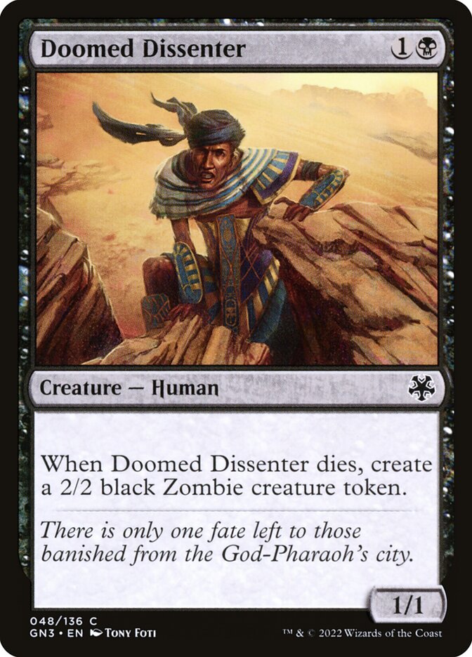Doomed Dissenter card front