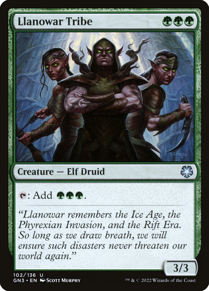 Llanowar Tribe card front