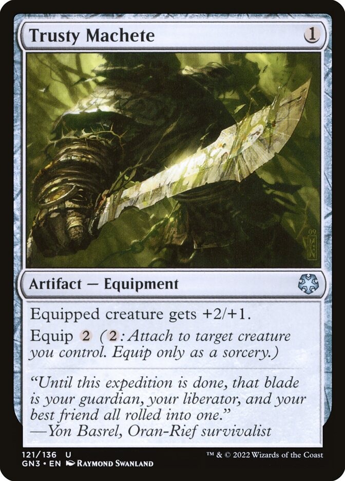 Trusty Machete card front