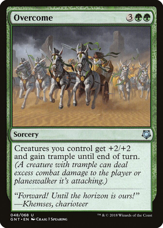 Overcome card front