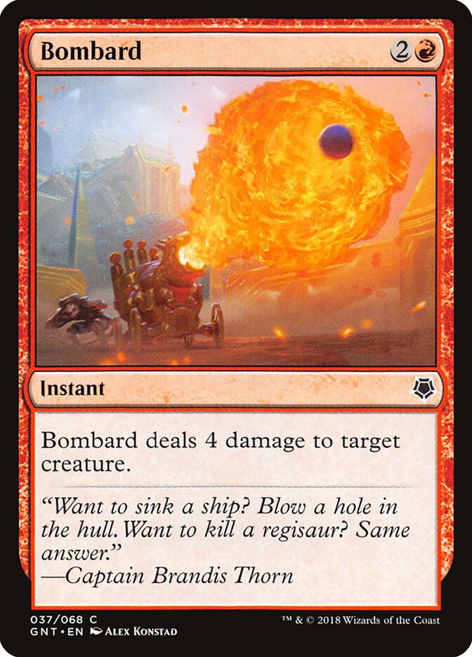 Bombard card front