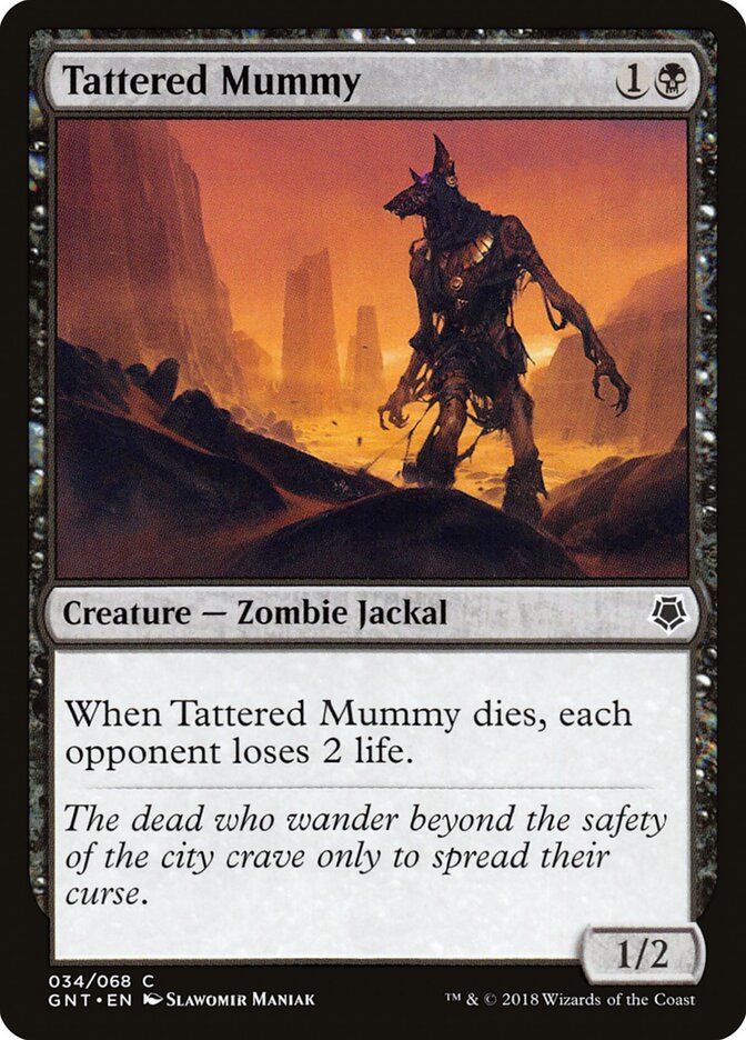 Tattered Mummy card front