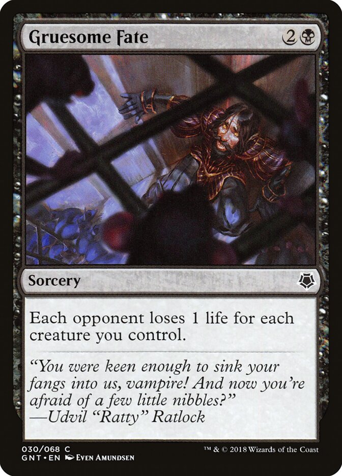 Gruesome Fate card front