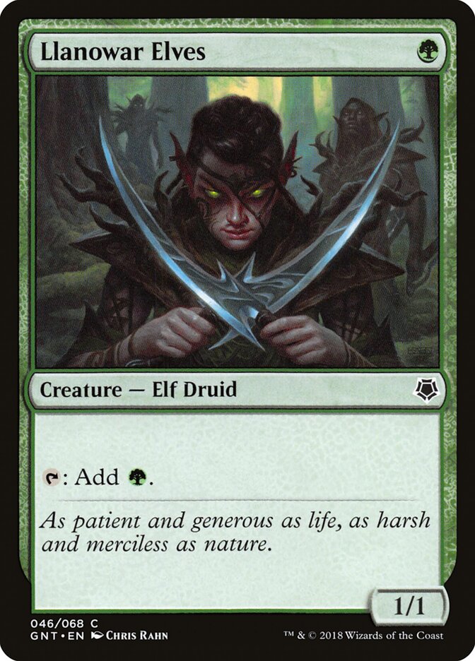 Llanowar Elves card front