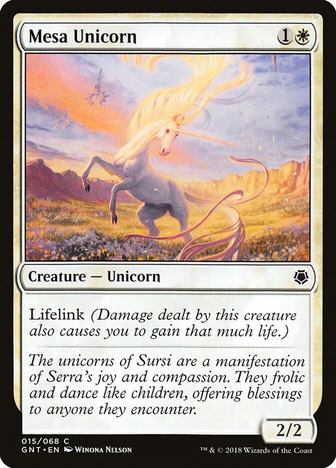 Mesa Unicorn card front