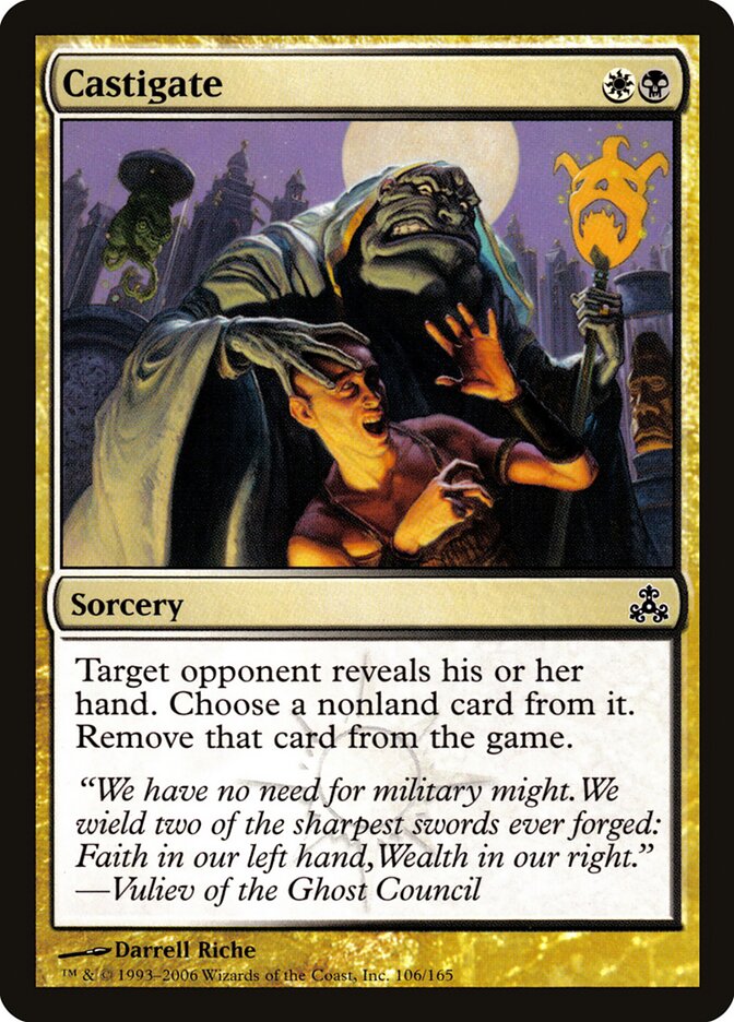 Castigate card front