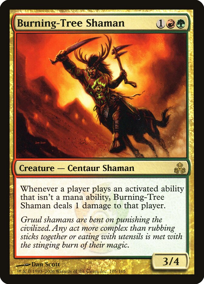 Burning-Tree Shaman card front