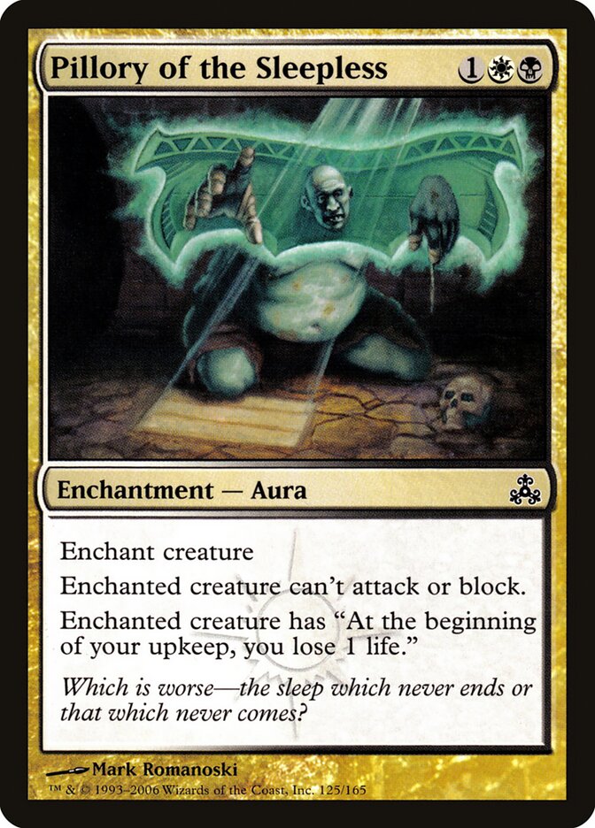 Pillory of the Sleepless card front