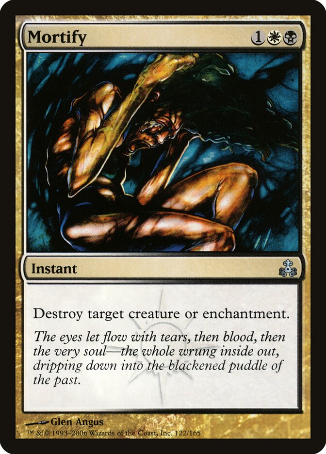 Mortify card front