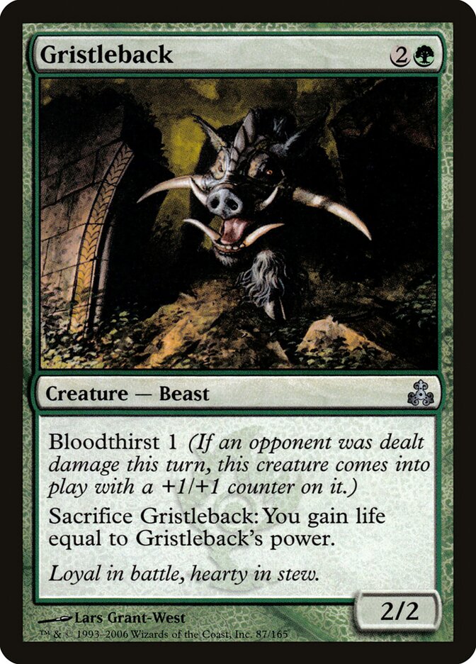 Gristleback card front