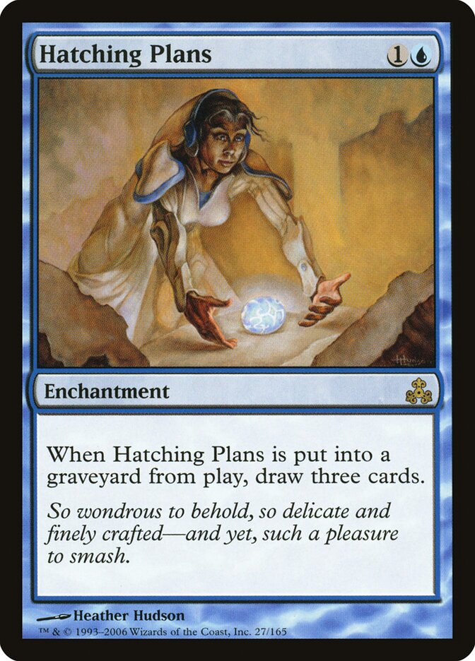 Hatching Plans card front