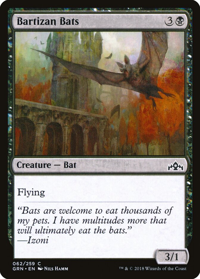 Bartizan Bats card front