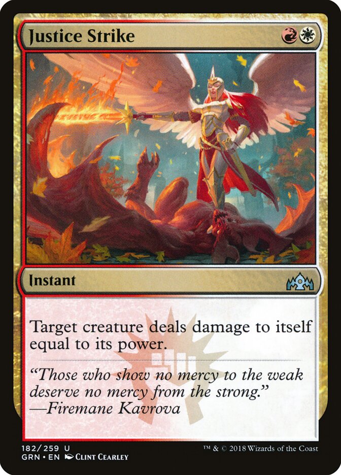 Justice Strike card front
