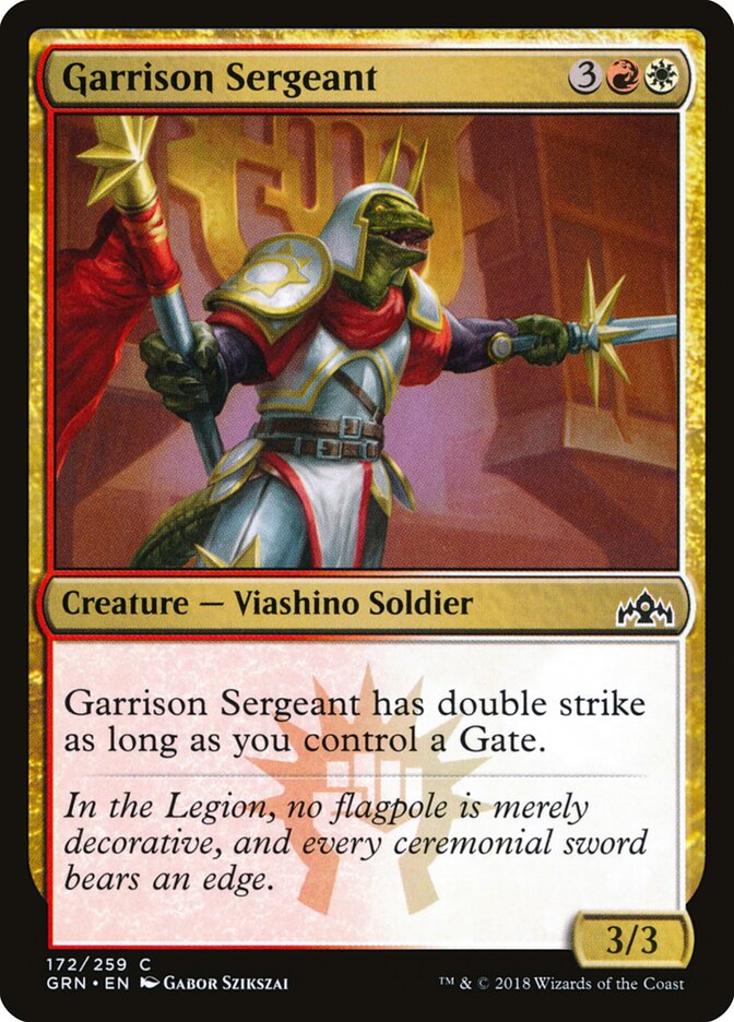 Garrison Sergeant card front