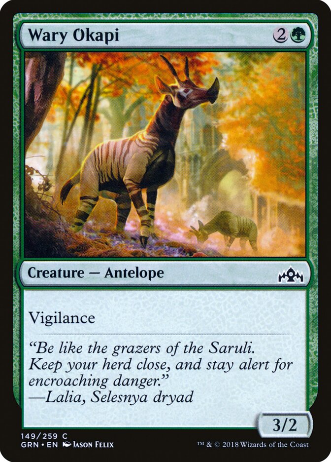 Wary Okapi card front