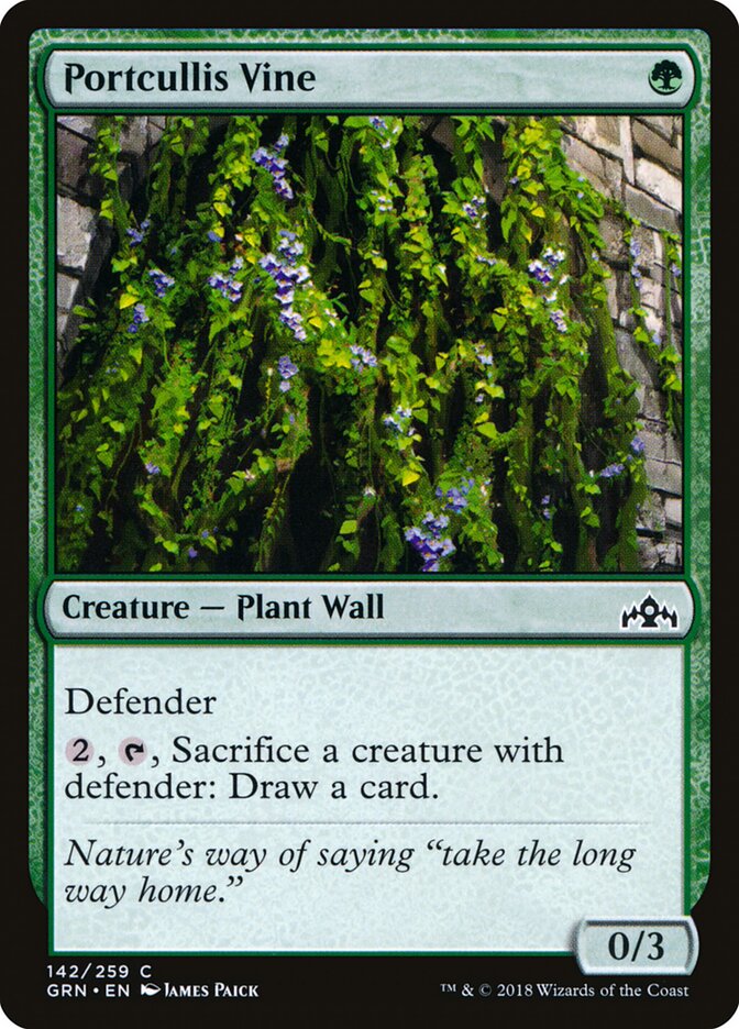Portcullis Vine card front